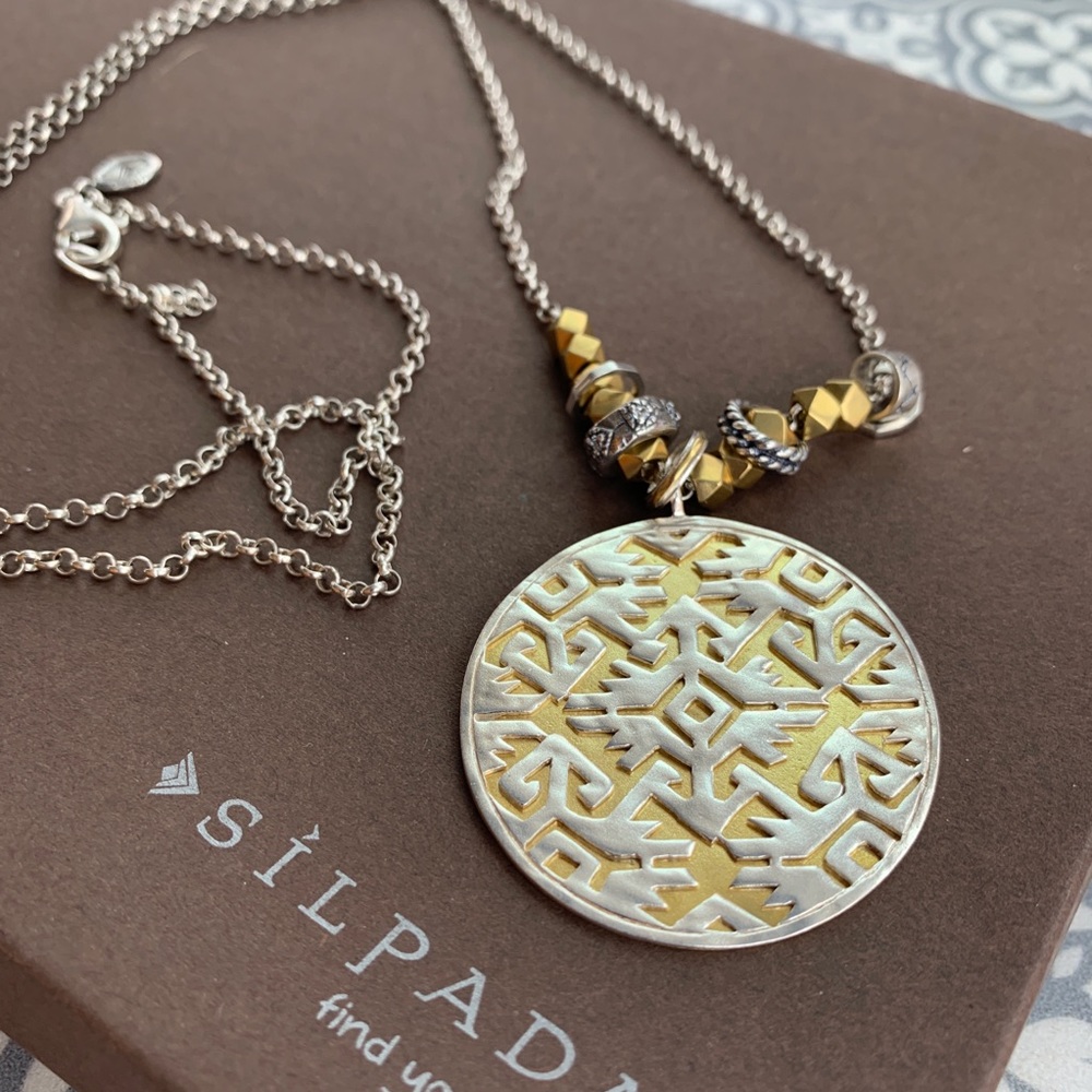 SILPADA Long Sterling Silver Sundial Necklace